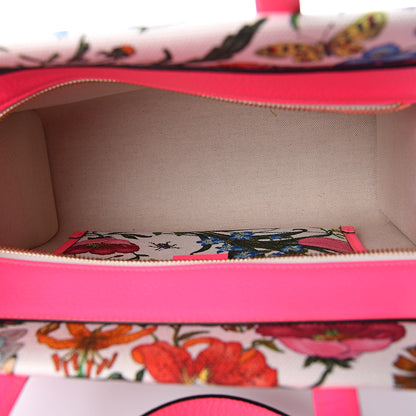 Gucci Canvas Medium Flora Tote Fuchsia 5 of 12