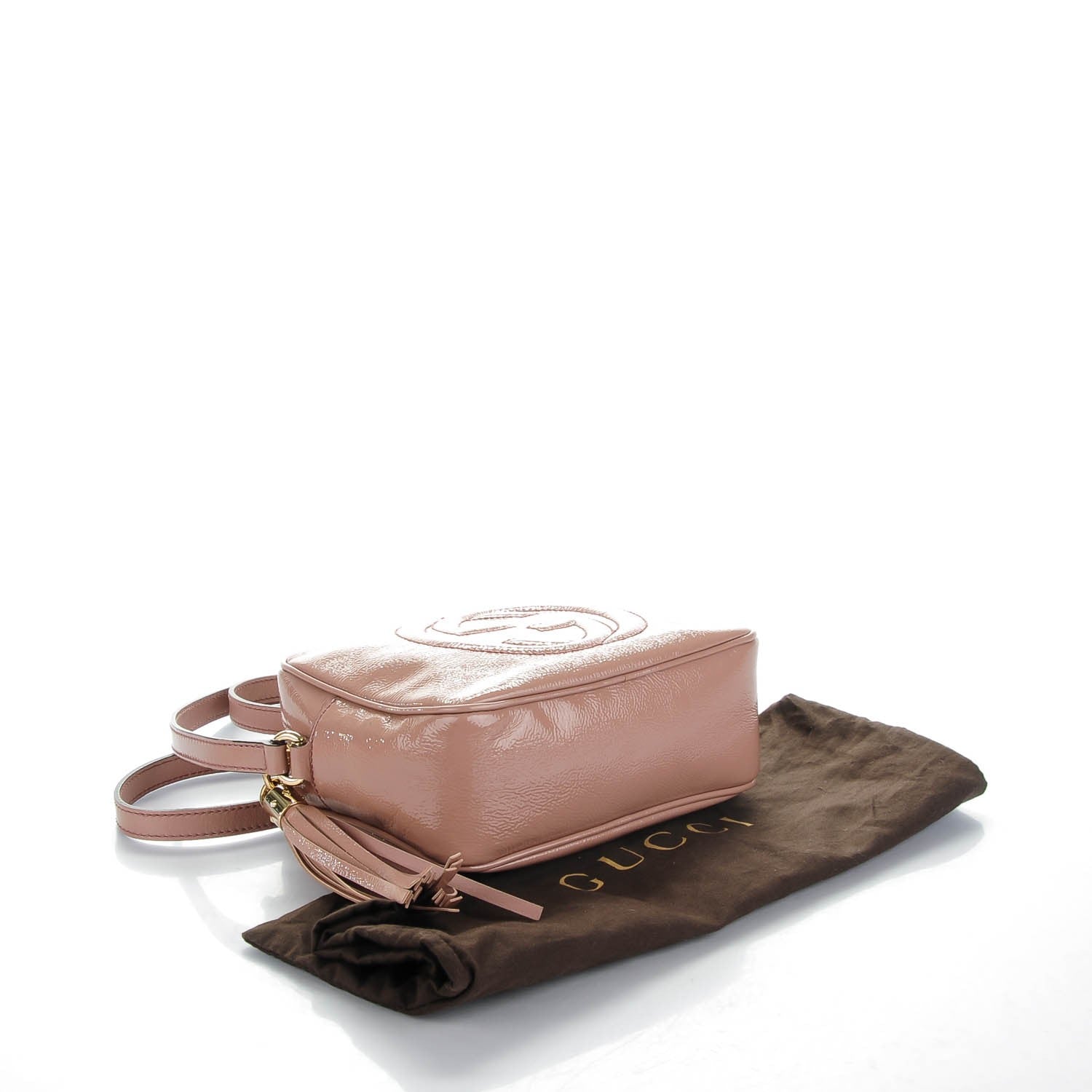 Gucci Vernice Naplack Small Soho Disco Bag Dark Cipria 4 of 7