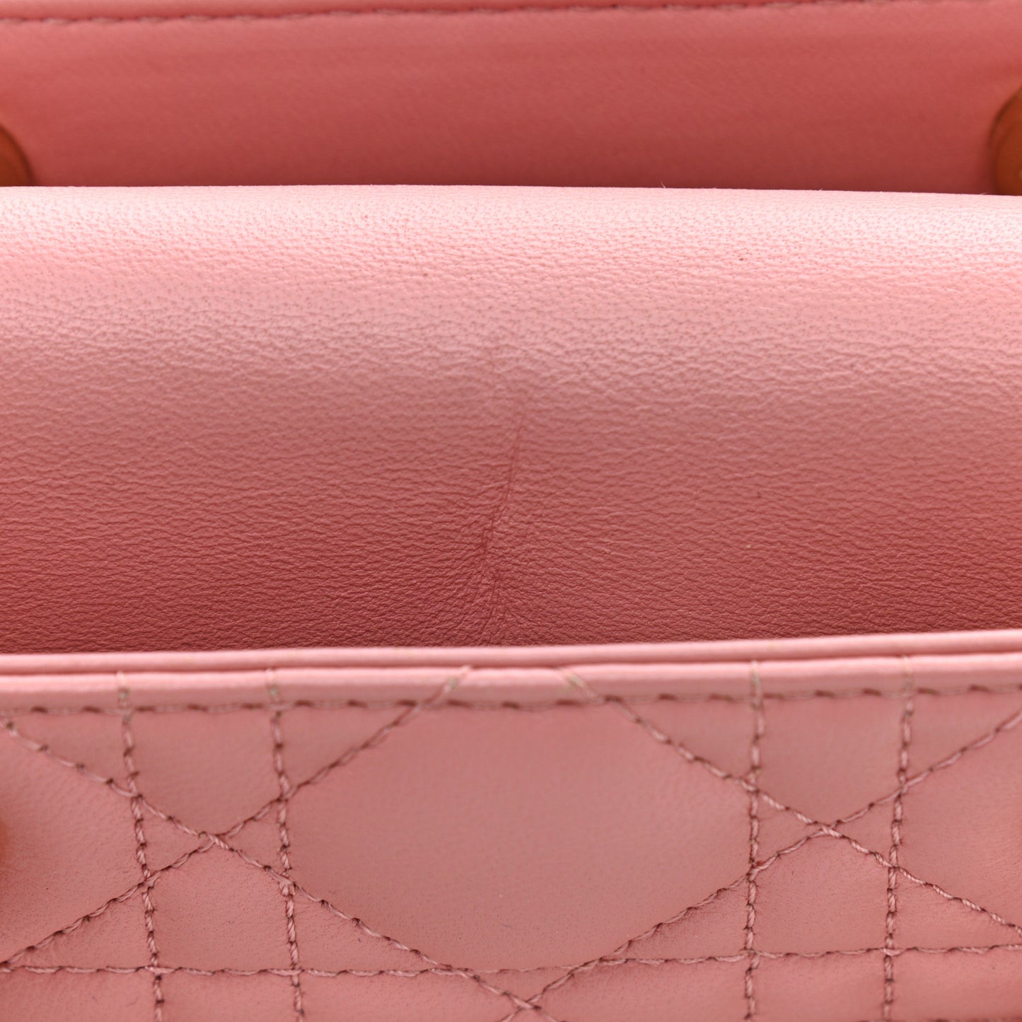 Lambskin Cannage Small Lucky Badges My Lady Dior Pink