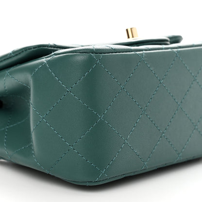 Chanel Lambskin Quilted Mini Square Flap Green 9 of 11