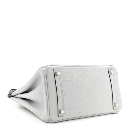 Hermes Taurillon Clemence Birkin 30 Bleu Pale 4 of 11