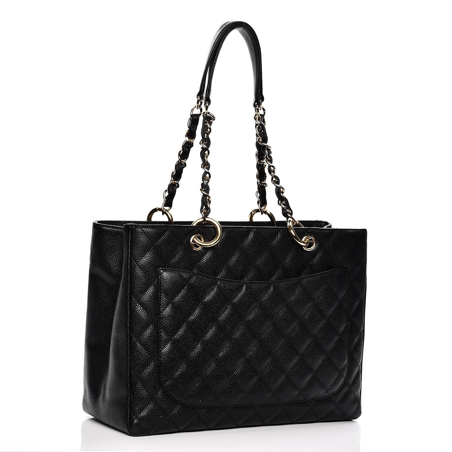 Chanel Caviar Quilted Grand Shopping Tote GST Black 3 of 10