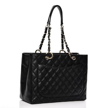 Chanel Caviar Quilted Grand Shopping Tote GST Black 3 of 10