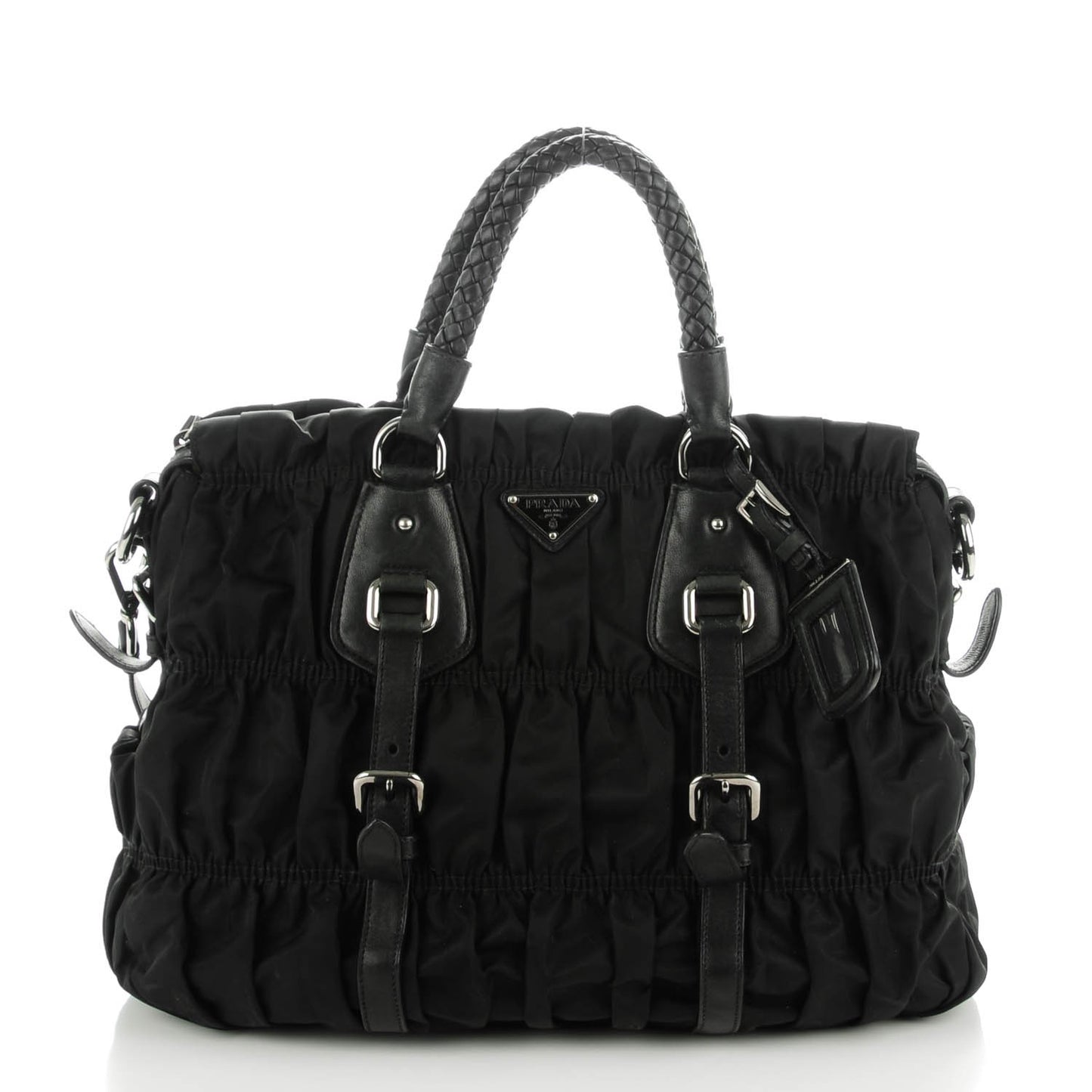 Tessuto Nylon Gaufre Tote Nero Black