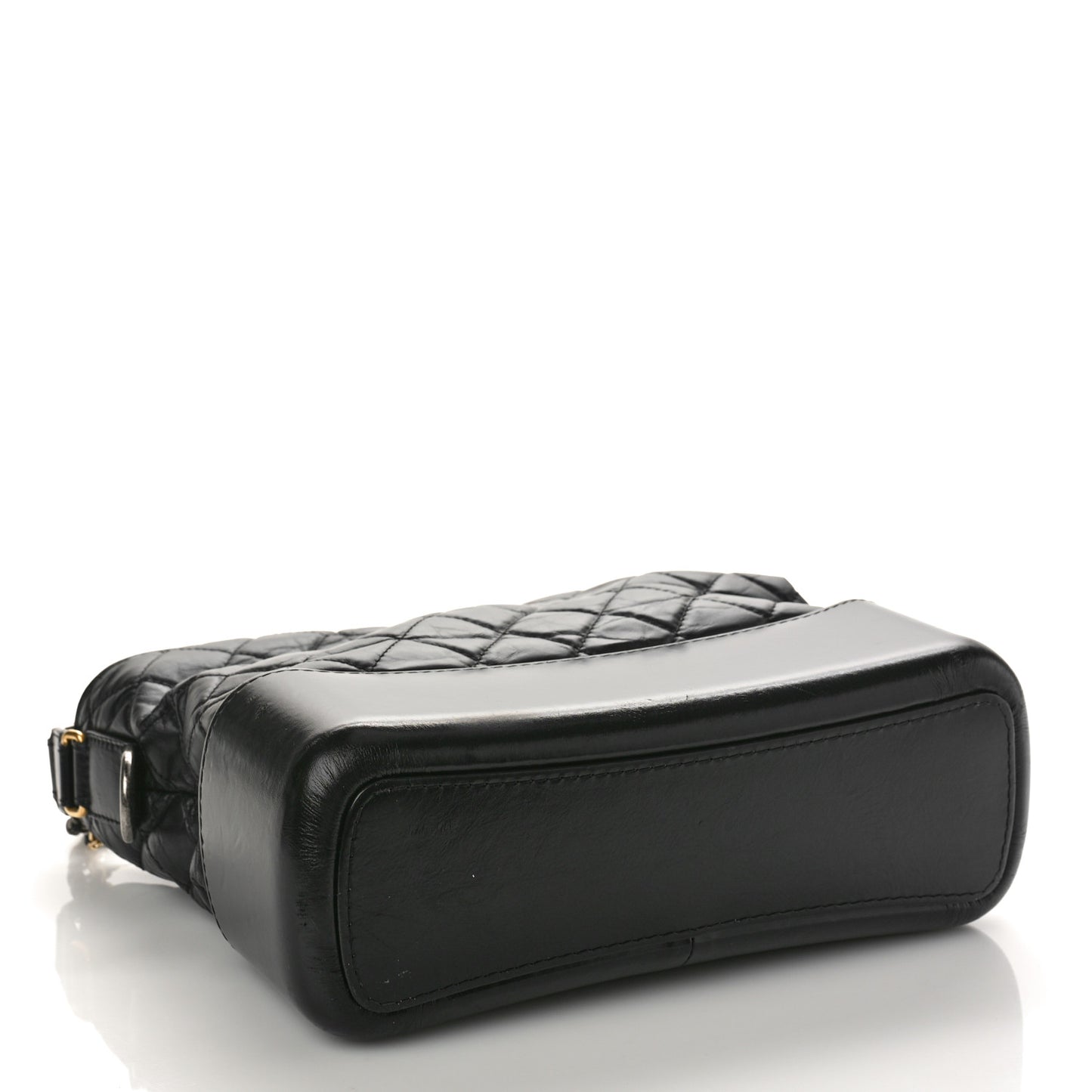 Aged Calfskin Quilted Medium Gabrielle Hobo Black