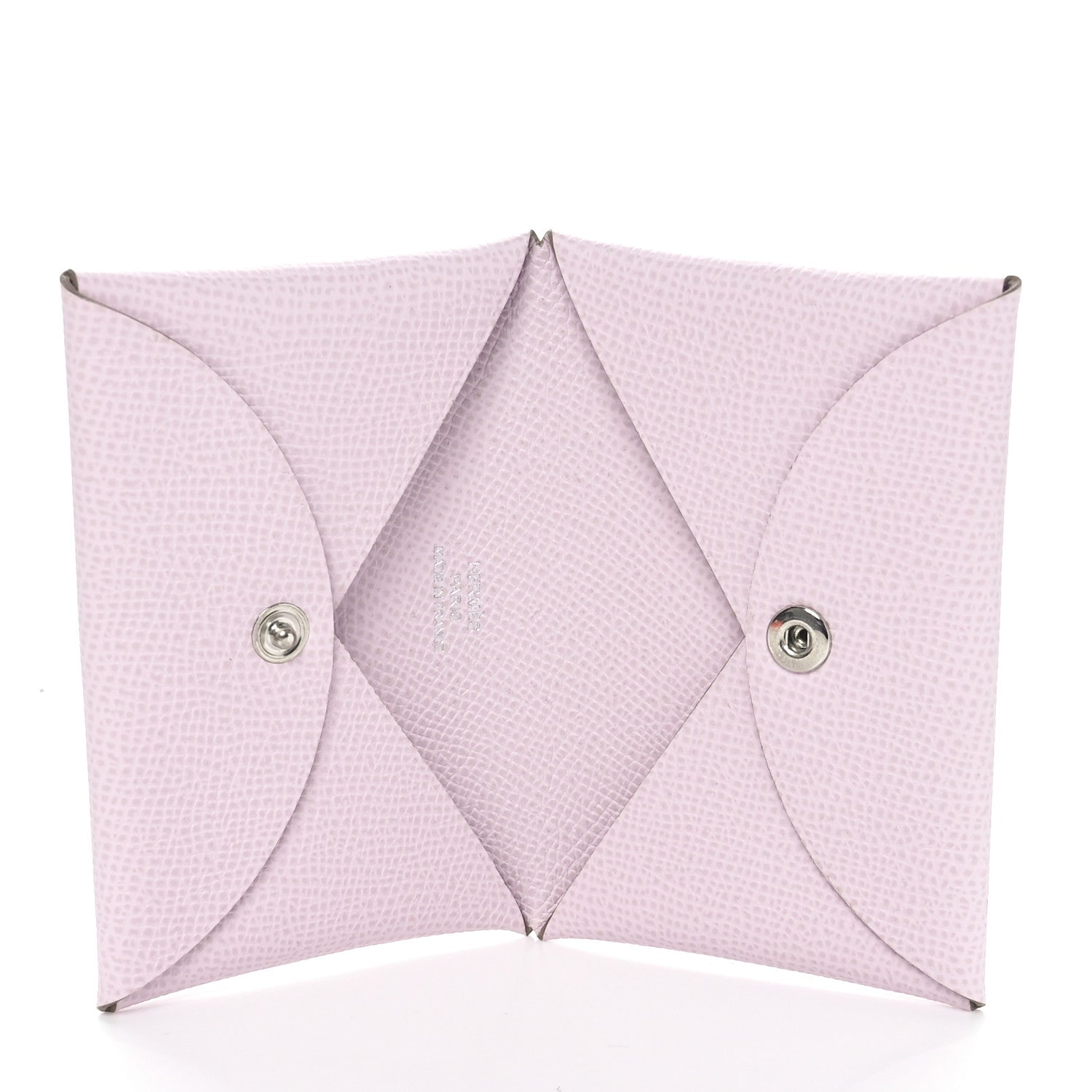 Hermes Epsom Calvi Duo Card Case Mauve Pale 6 of 9