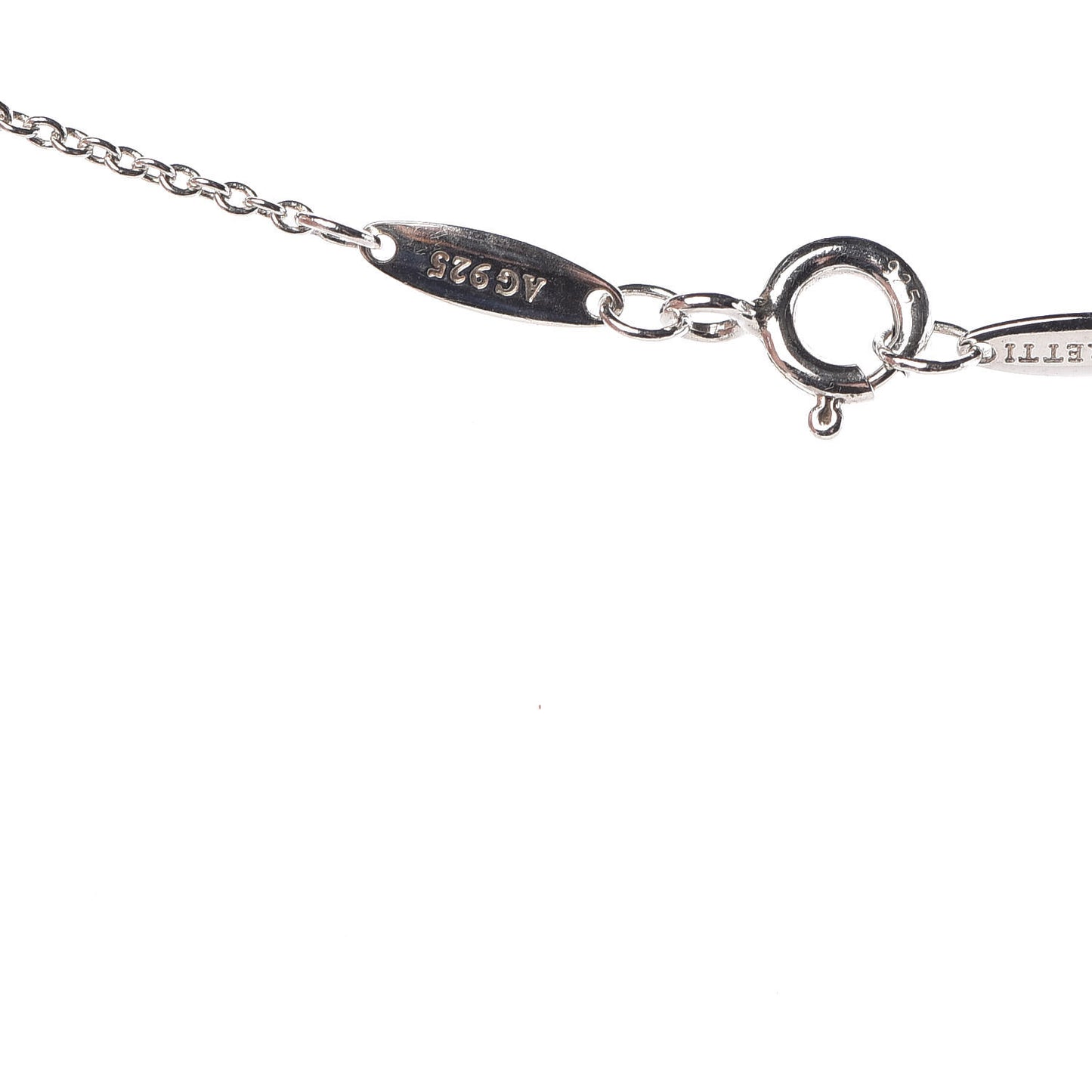 Sterling Silver Diamond .10ct Elsa Peretti Diamonds by the Yard Pendant Necklace