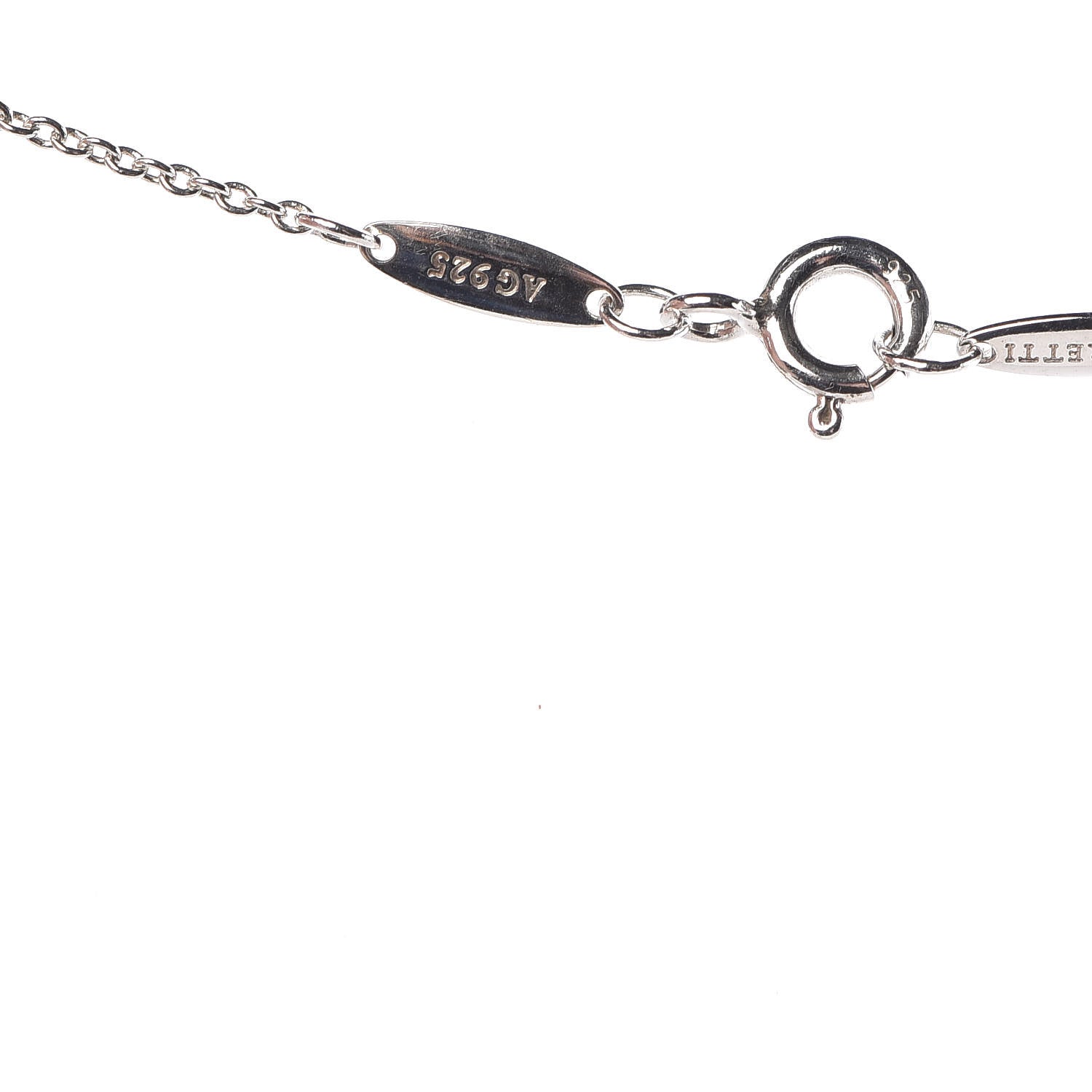 Tiffany Sterling Silver Diamond .10ct Elsa Peretti Diamonds by the Yard Pendant Necklace 6 of 9