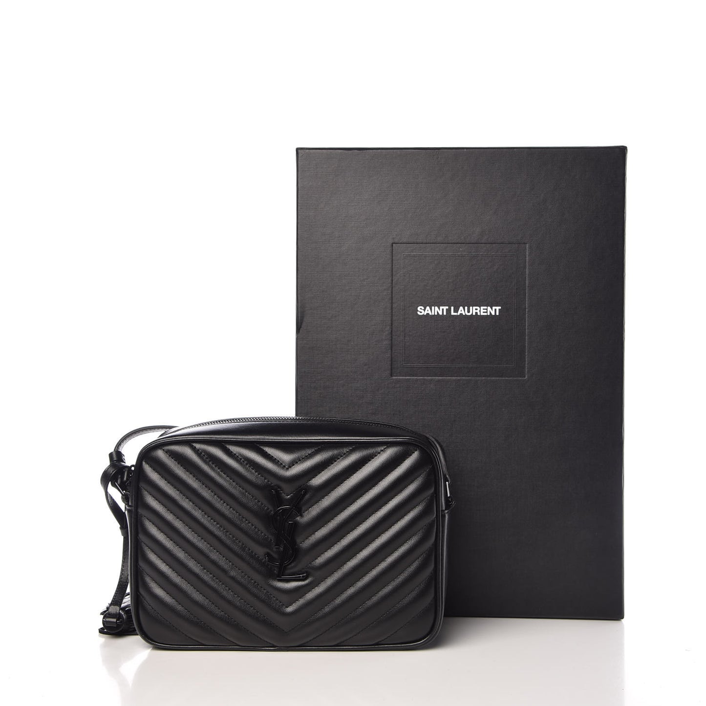 Calfskin Matelasse Monogram Lou Camera Bag Black