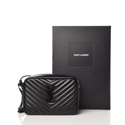 Saint Laurent Calfskin Matelasse Monogram Lou Camera Bag Black 11 of 11
