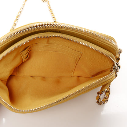 Chanel Caviar Quilted Small Clutch With Chain Yellow 7 of 12