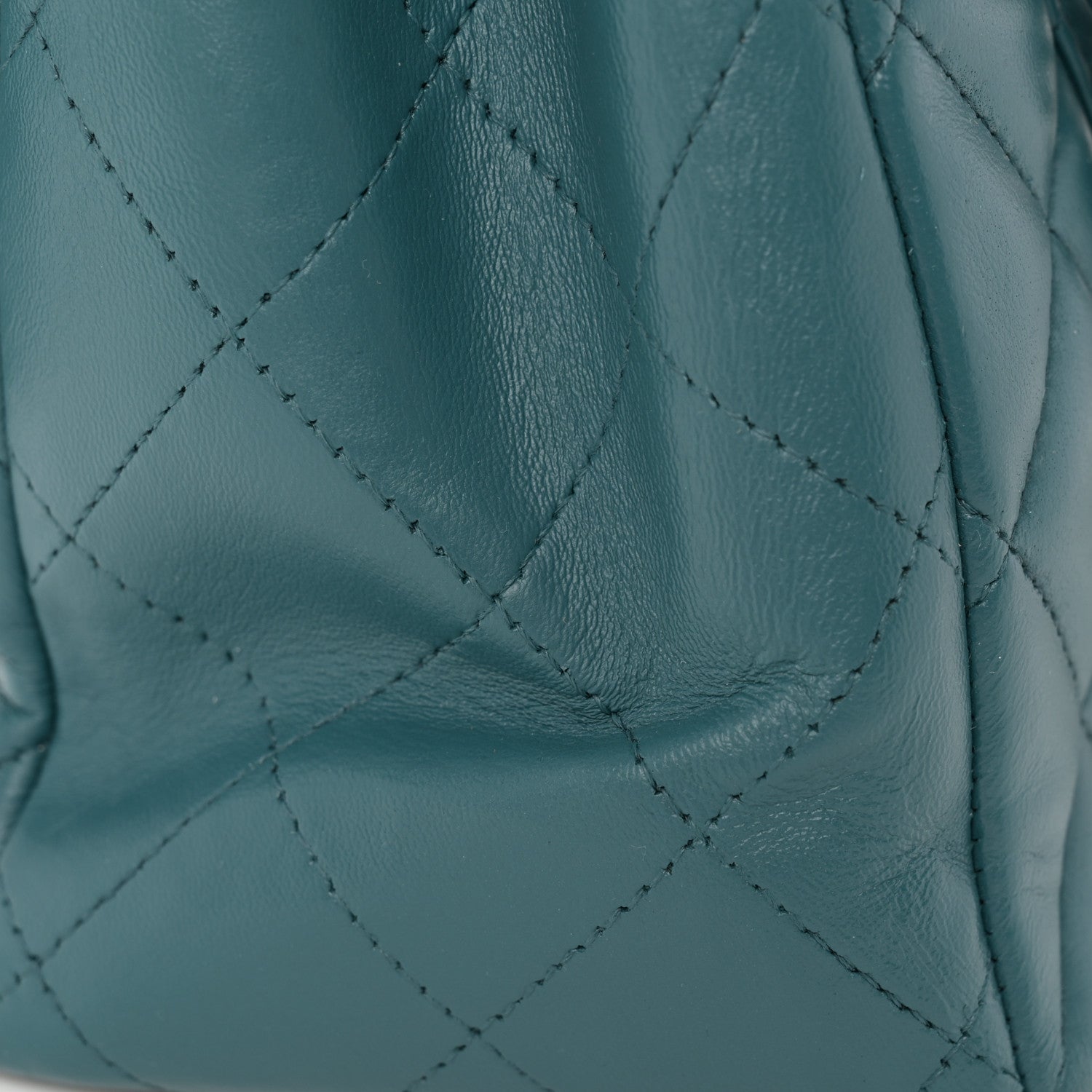 Chanel Lambskin Quilted Maxi Single Flap Turquoise 12 of 14