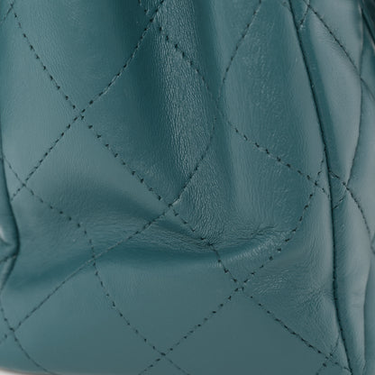 Chanel Lambskin Quilted Maxi Single Flap Turquoise 12 of 14