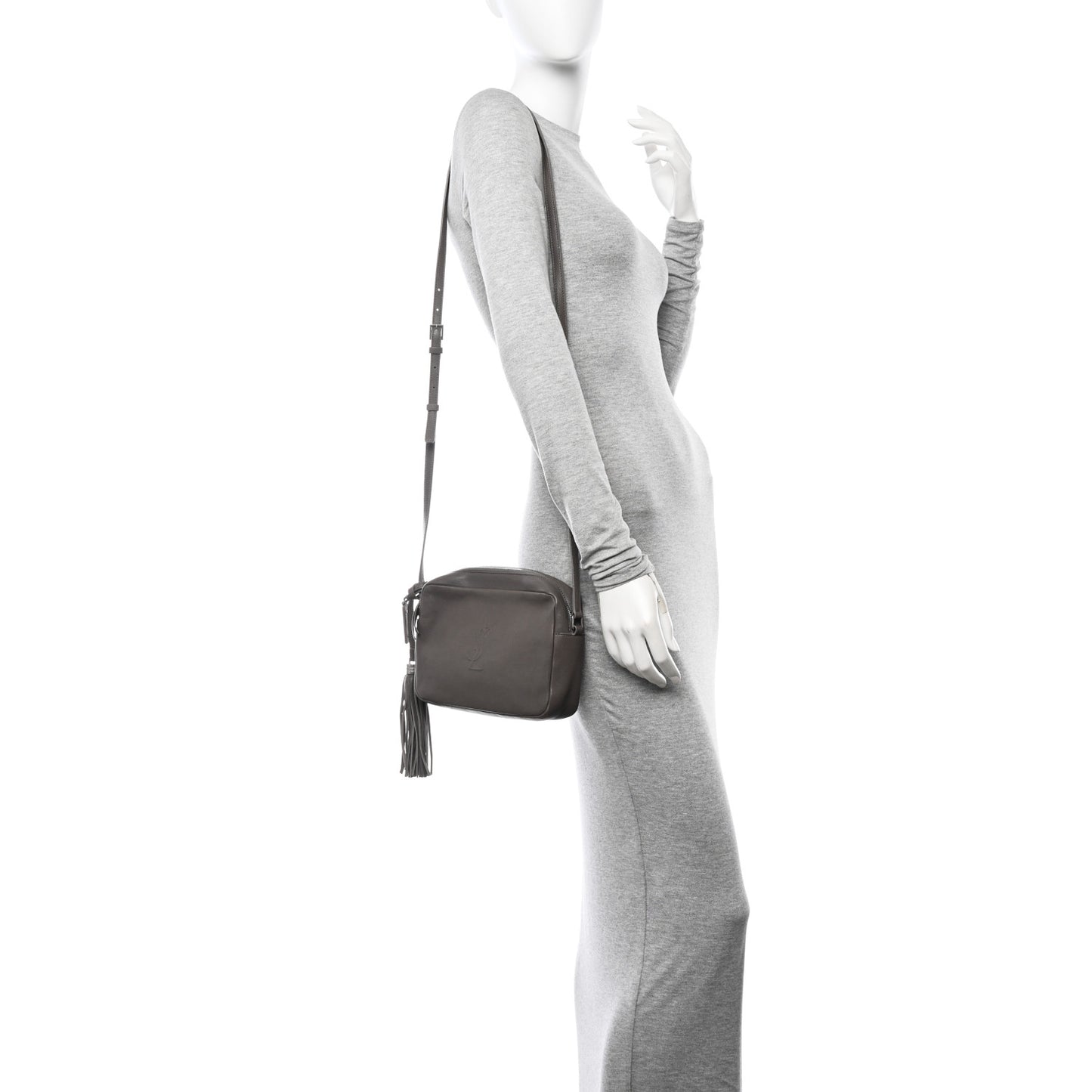 Lambskin Monogram Small Lou Camera Bag Asphalt