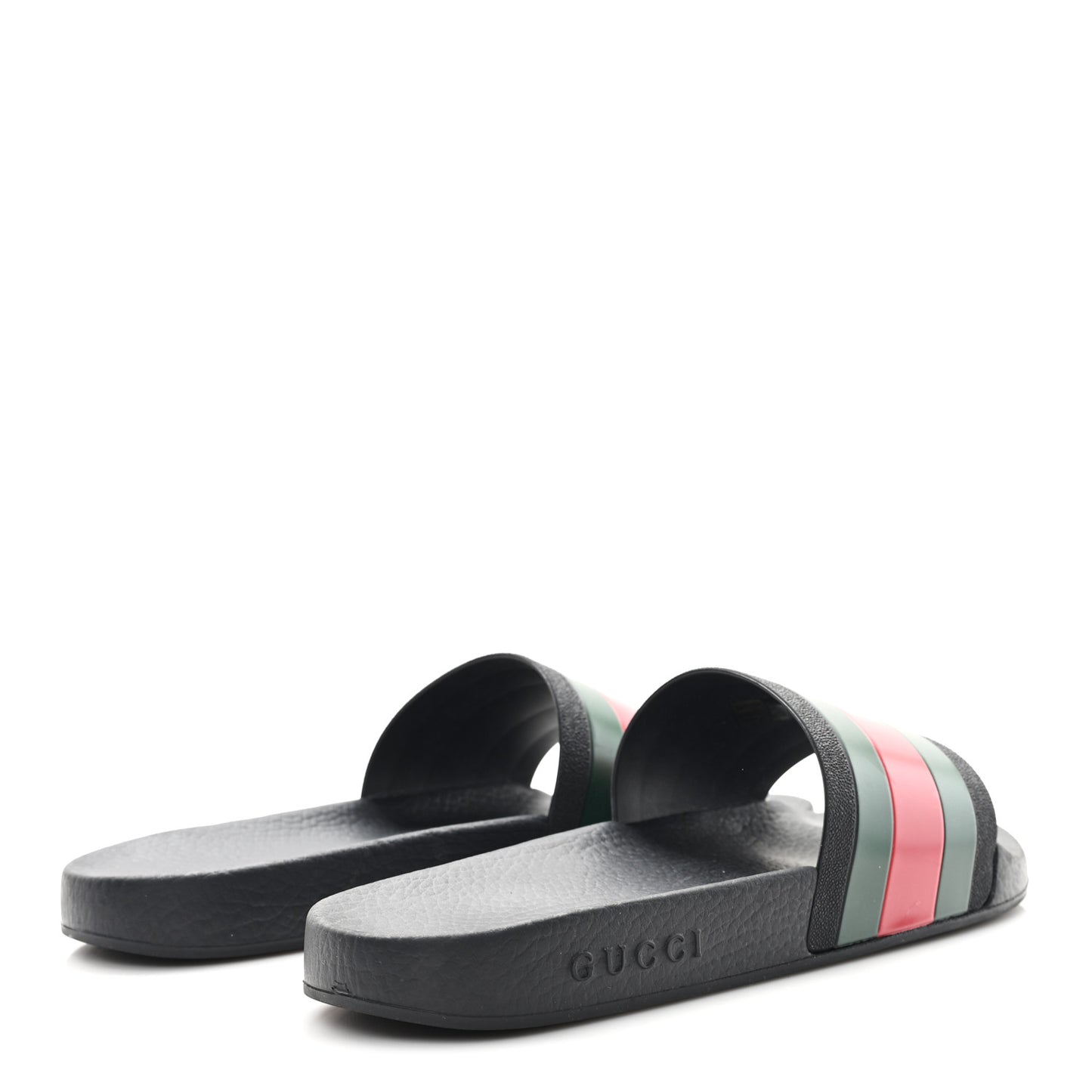 Rubber Web Mens Pool Slide Sandals 11 Black Green Red