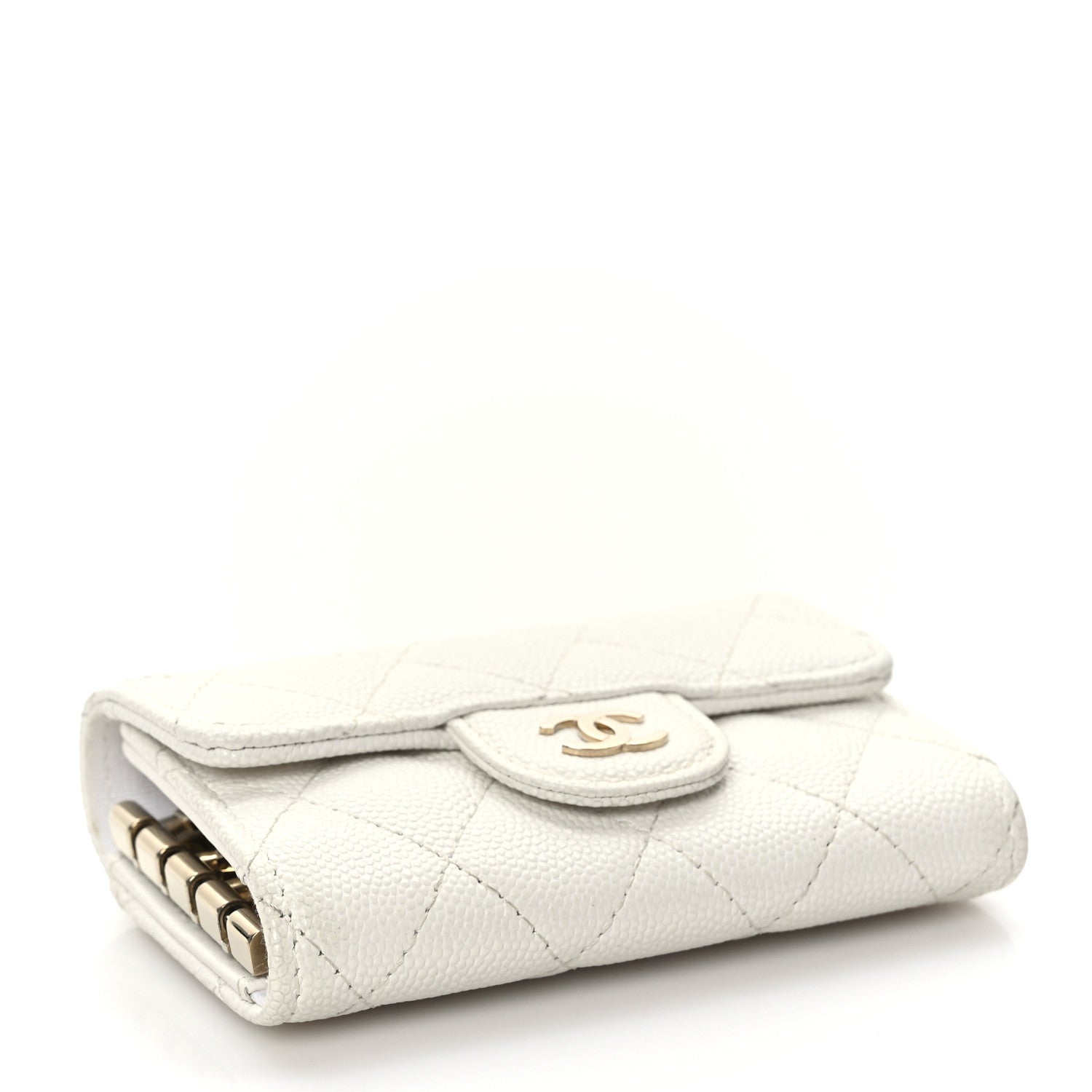 Chanel Caviar Quilted Classic 4 Key Holder Wallet White 4 of 8