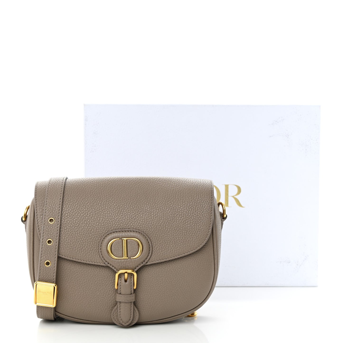 Grained Calfskin Medium Bobby Flap Taupe