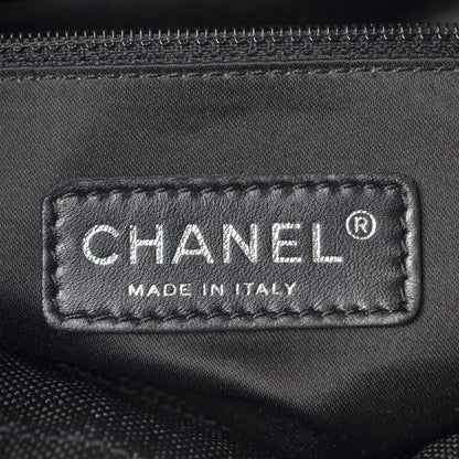Chanel Canvas Paris Biarritz Small Tote White Black 4 of 6