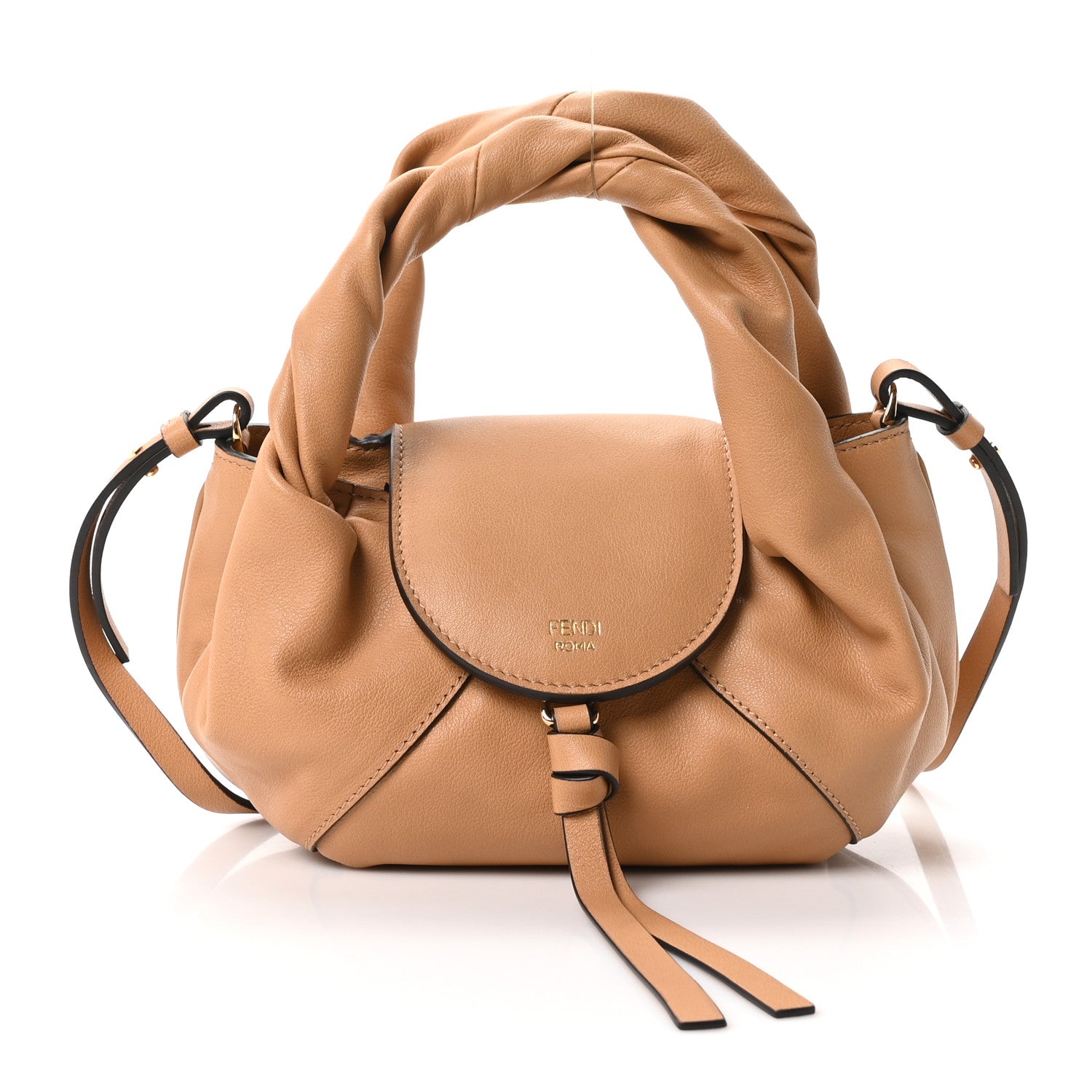 Fendi Calfskin Mini Spy Dark Honey 1 of 10