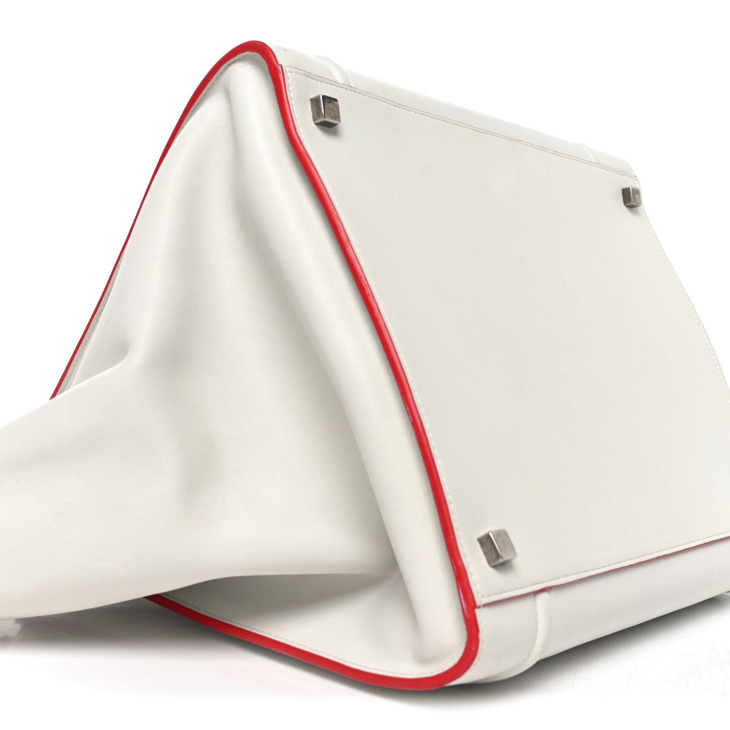 Smooth Calfskin Medium Phantom Luggage White