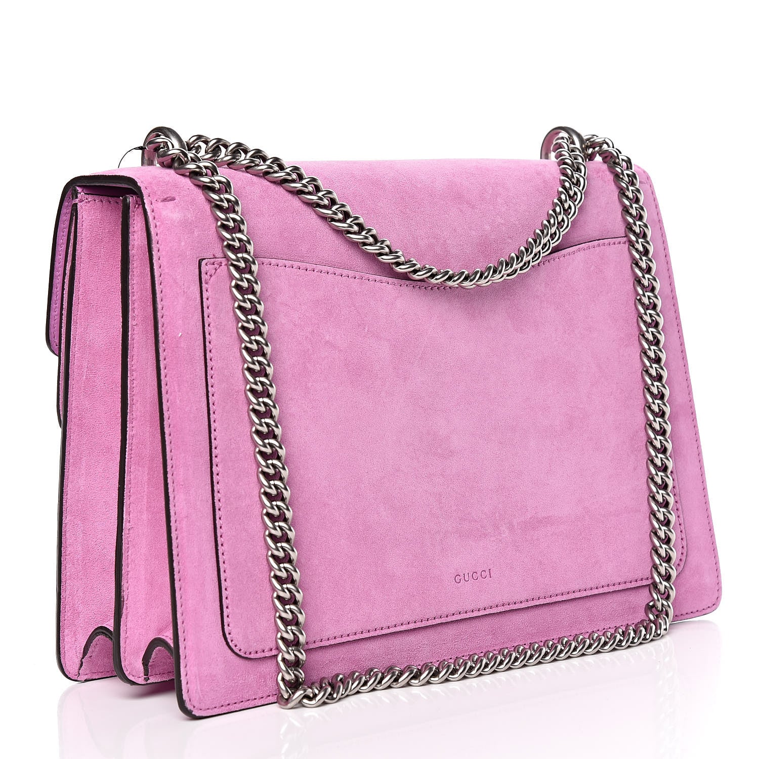 Gucci Suede Cudu Embroidered Medium Dionysus Shoulder Bag Candy Mousse Multicolor 3 of 13