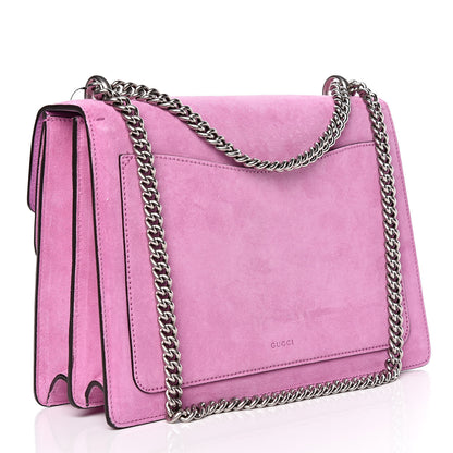 Gucci Suede Cudu Embroidered Medium Dionysus Shoulder Bag Candy Mousse Multicolor 3 of 13