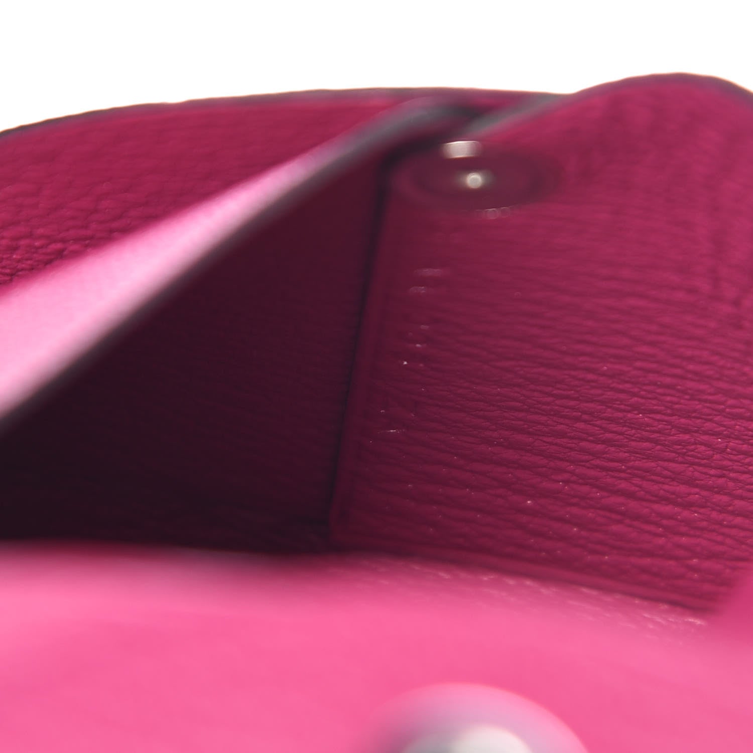 Hermes Chevre Mysore Bastia Coin Purse Rose Pourpre 7 of 8