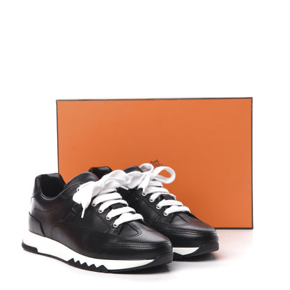 Hermes Calfskin Womens Trail Sneakers 39.5 Black 8 of 8