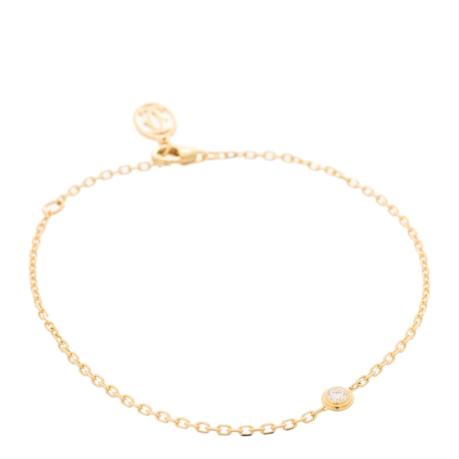 Cartier 18K Yellow Gold Diamond SM D'Amour Bracelet 1 of 3