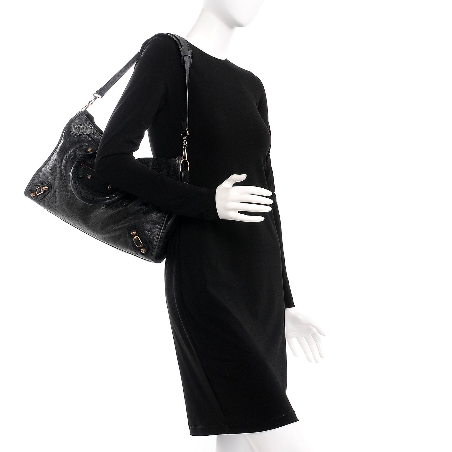 Agneau Giant 12 Rose Gold Hardware City Black