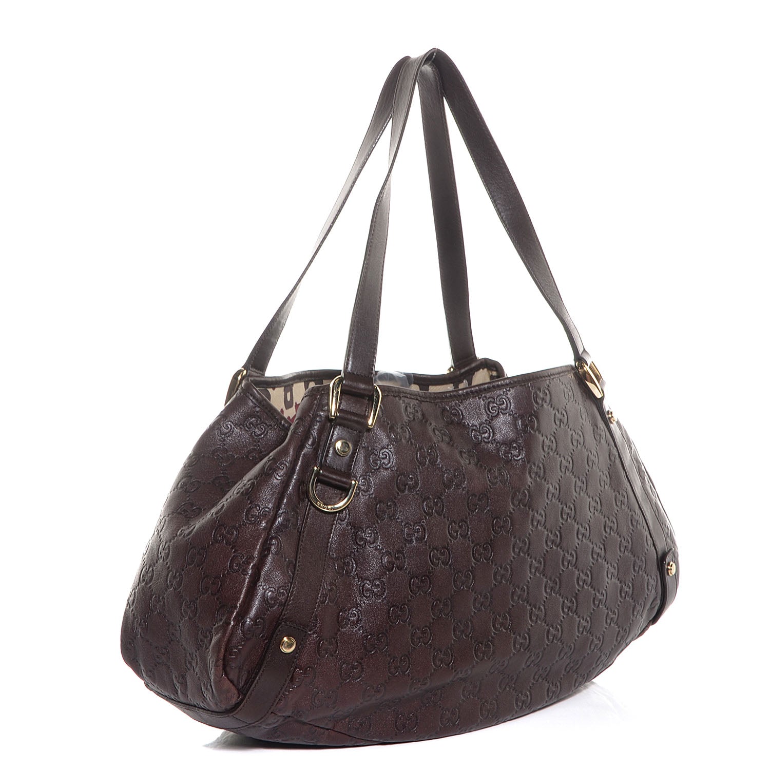 Gucci Guccissima Medium Abbey Shoulder Bag Chocolate 3 of 9