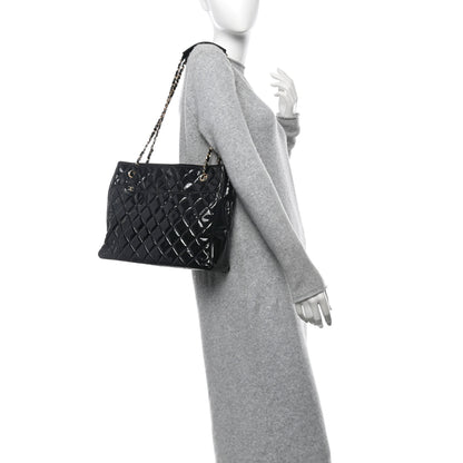 Chanel Patent Quilted Tote Black 2 of 15