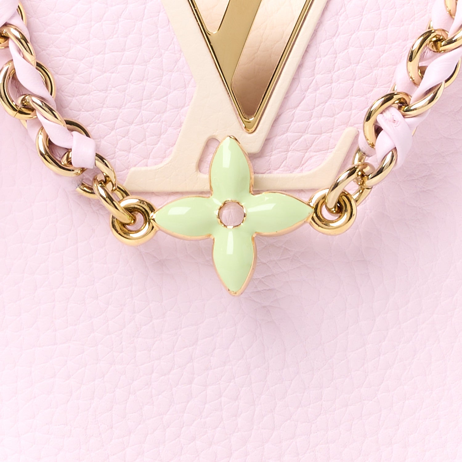 Louis Vuitton Taurillon Lovelock Chain Capucines Mini Marshmallow 7 of 9