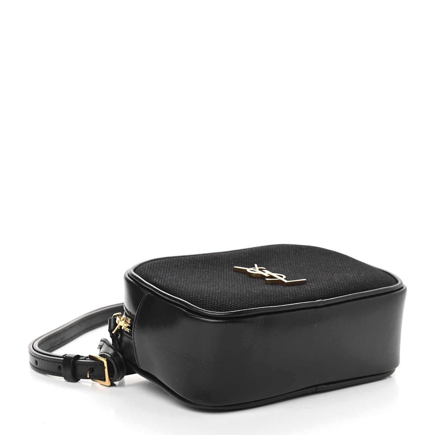 Saint Laurent Calfskin Canvas Monogram Lou Belt Bag Black 4 of 8