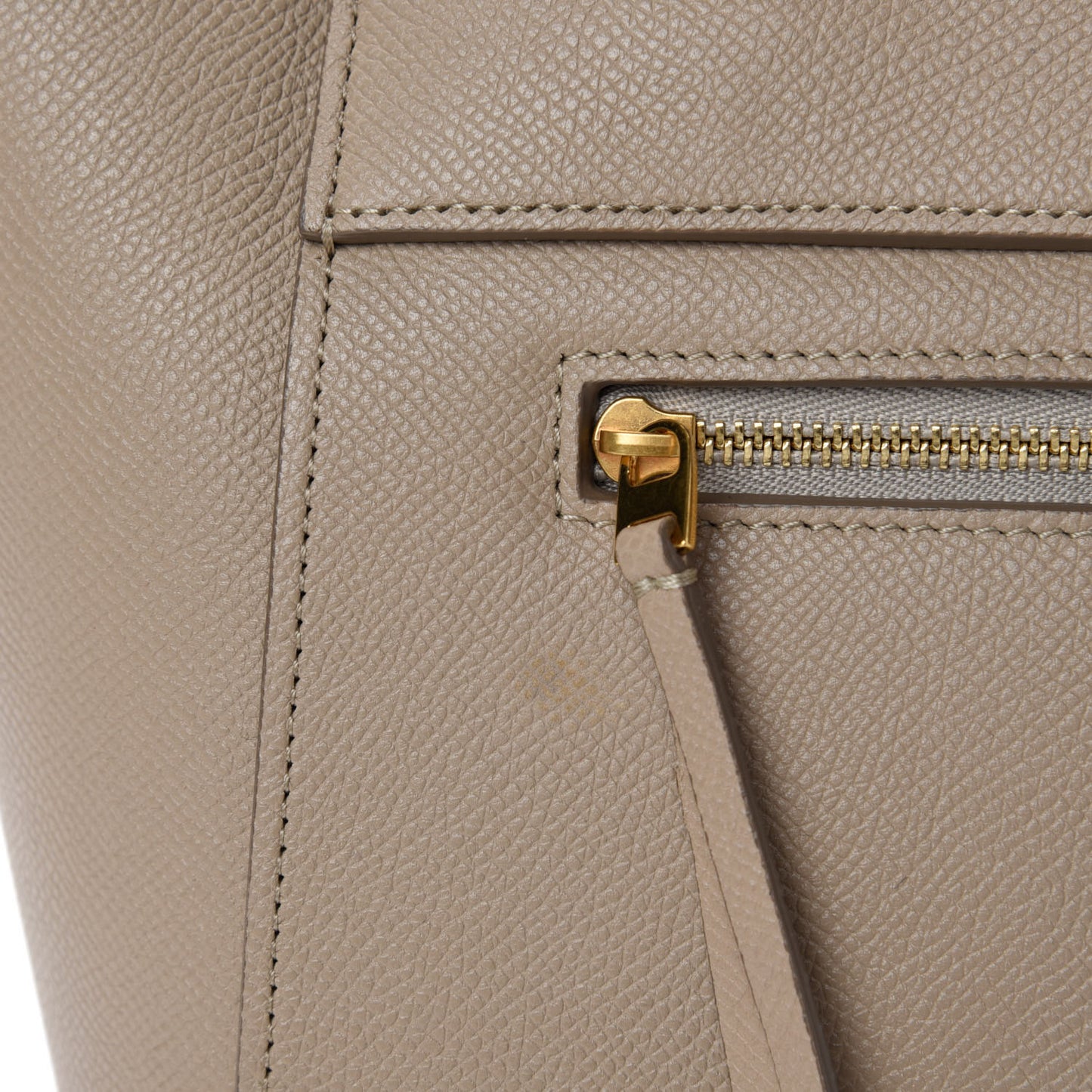Grained Calfskin Micro Belt Bag Light Taupe