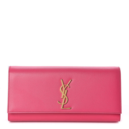 Saint Laurent Grain De Poudre Classic Monogram Cassandre Clutch Lipstick Fuchsia 1 of 7