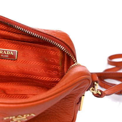 Prada Vitello Daino Mini Camera Crossbody Papaya 6 of 17