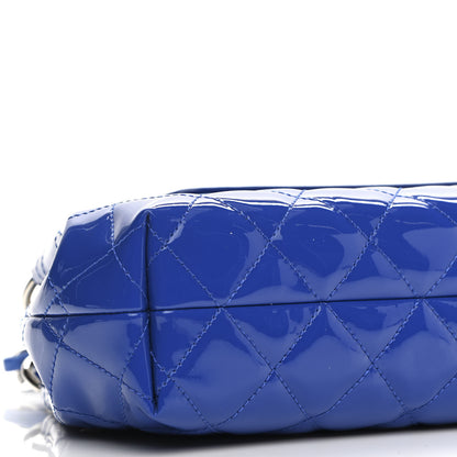 Chanel Patent Quilted Medium Coco Shine Accordion Flap Blue 9 of 10