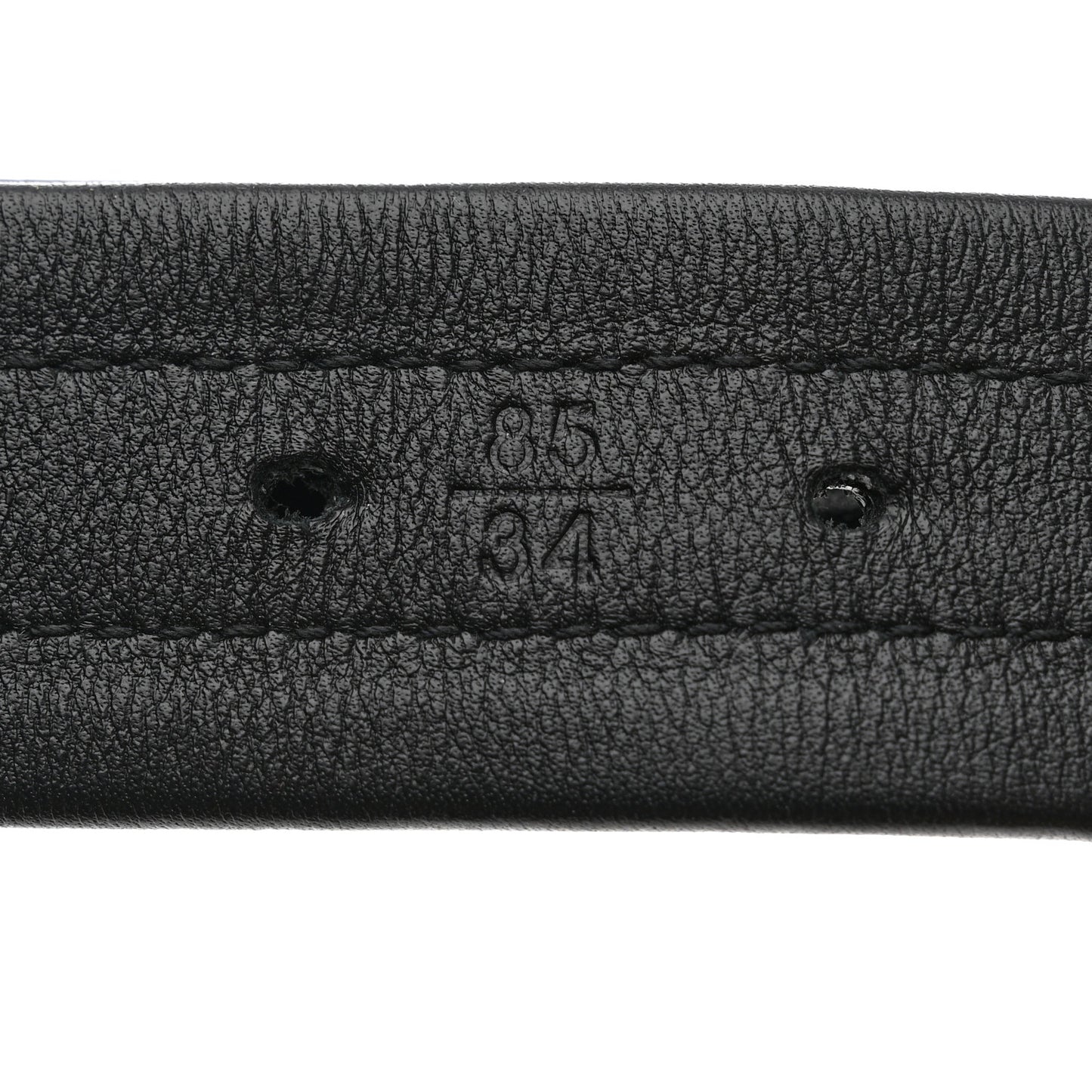 Calfskin Lambskin Zipper Chain CC Belt 85 34 Black