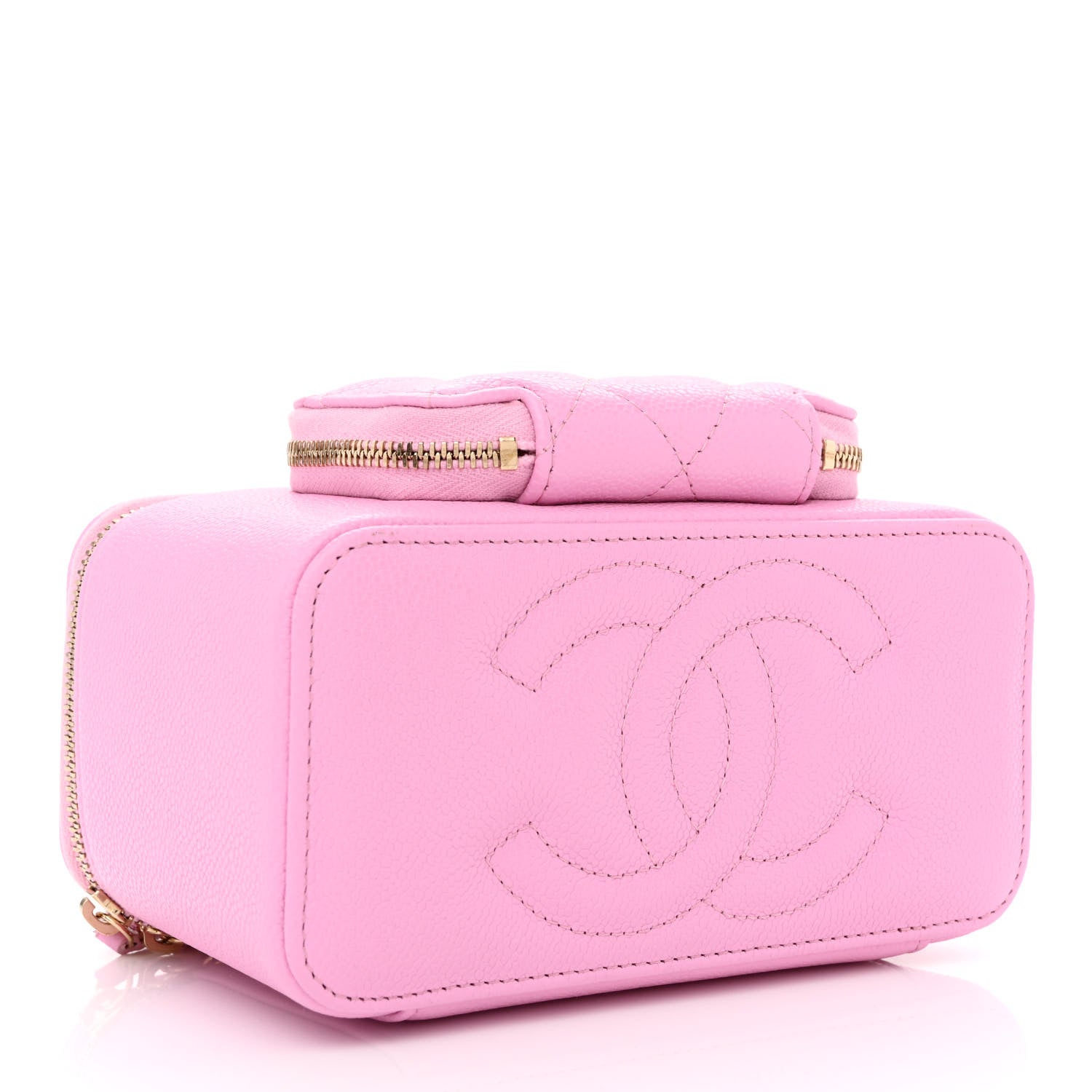 Chanel Caviar Quilted Top Handle Pocket Vanity Case Lilac 4 of 10