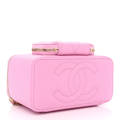 Chanel Caviar Quilted Top Handle Pocket Vanity Case Lilac 4 of 10
