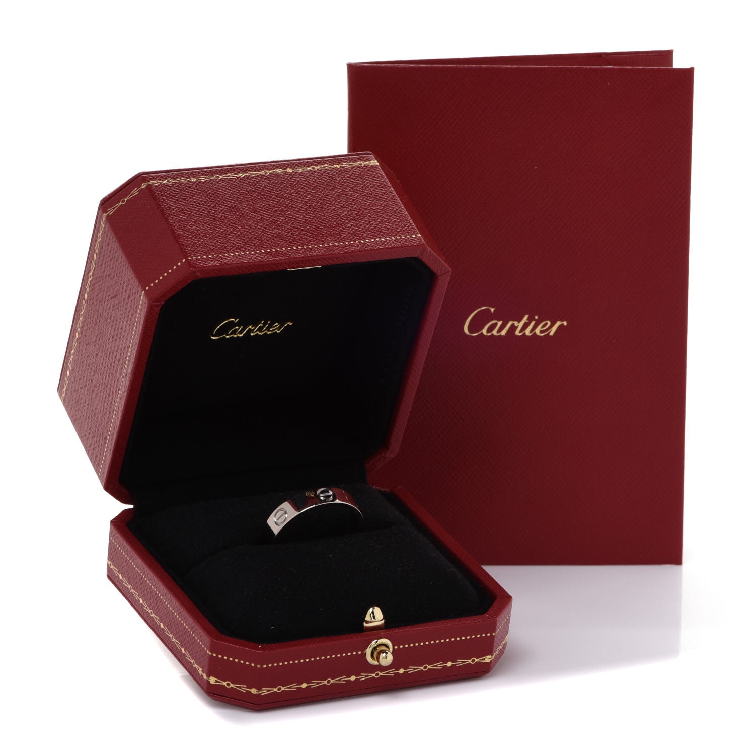 Cartier 18K White Gold 5.5mm LOVE Ring 64 10.75 5 of 5