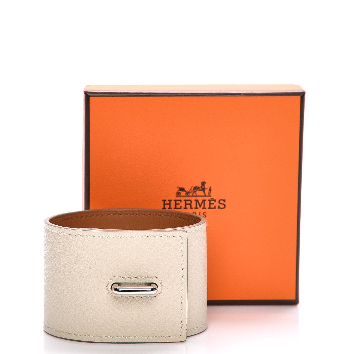 Hermes Epsom Curiosite Bracelet S Craie 7 of 7