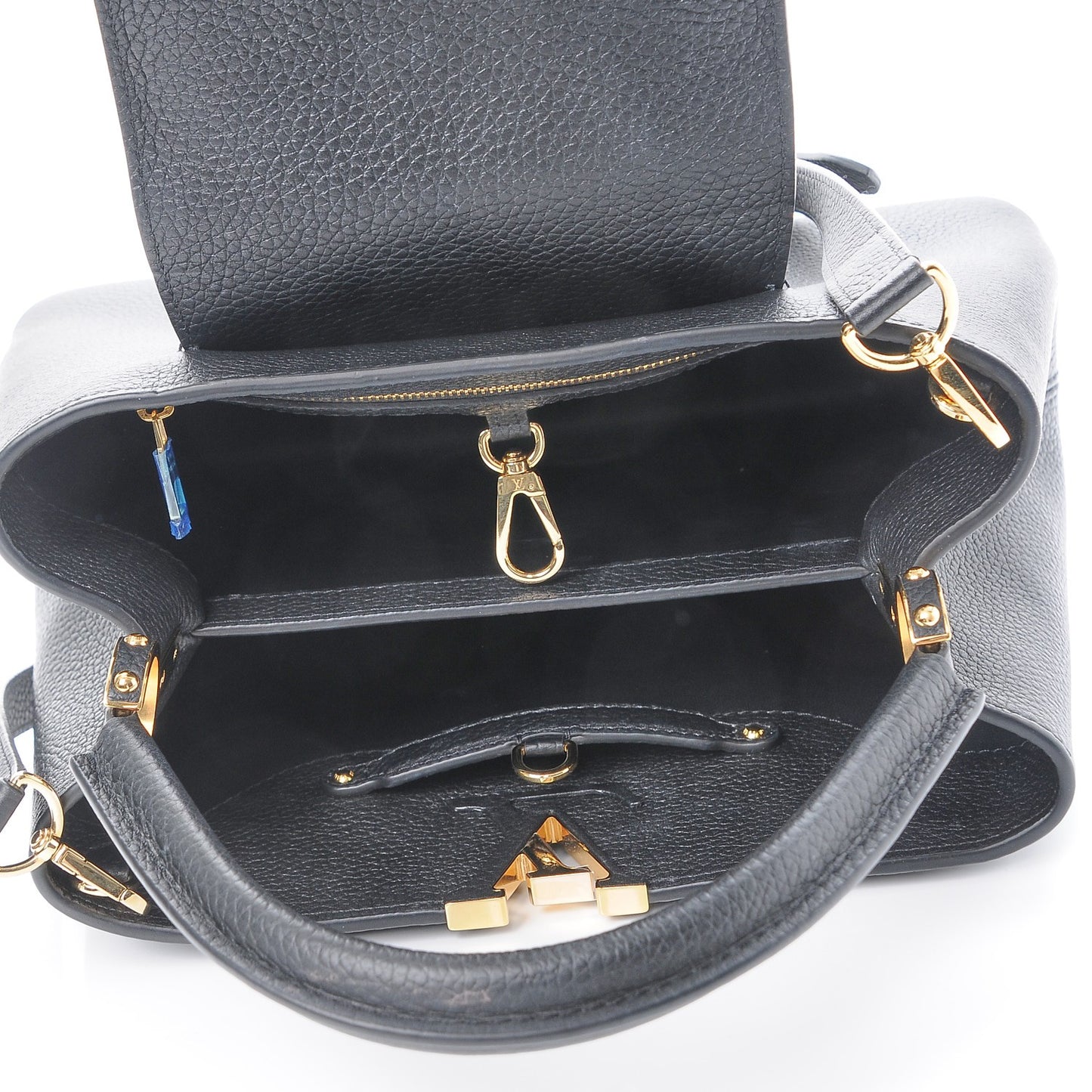 Taurillon Metallic Flowers Capucines PM Black