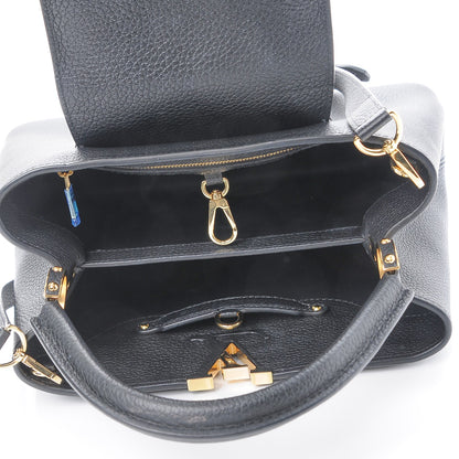 Louis Vuitton Taurillon Metallic Flowers Capucines PM Black 5 of 7