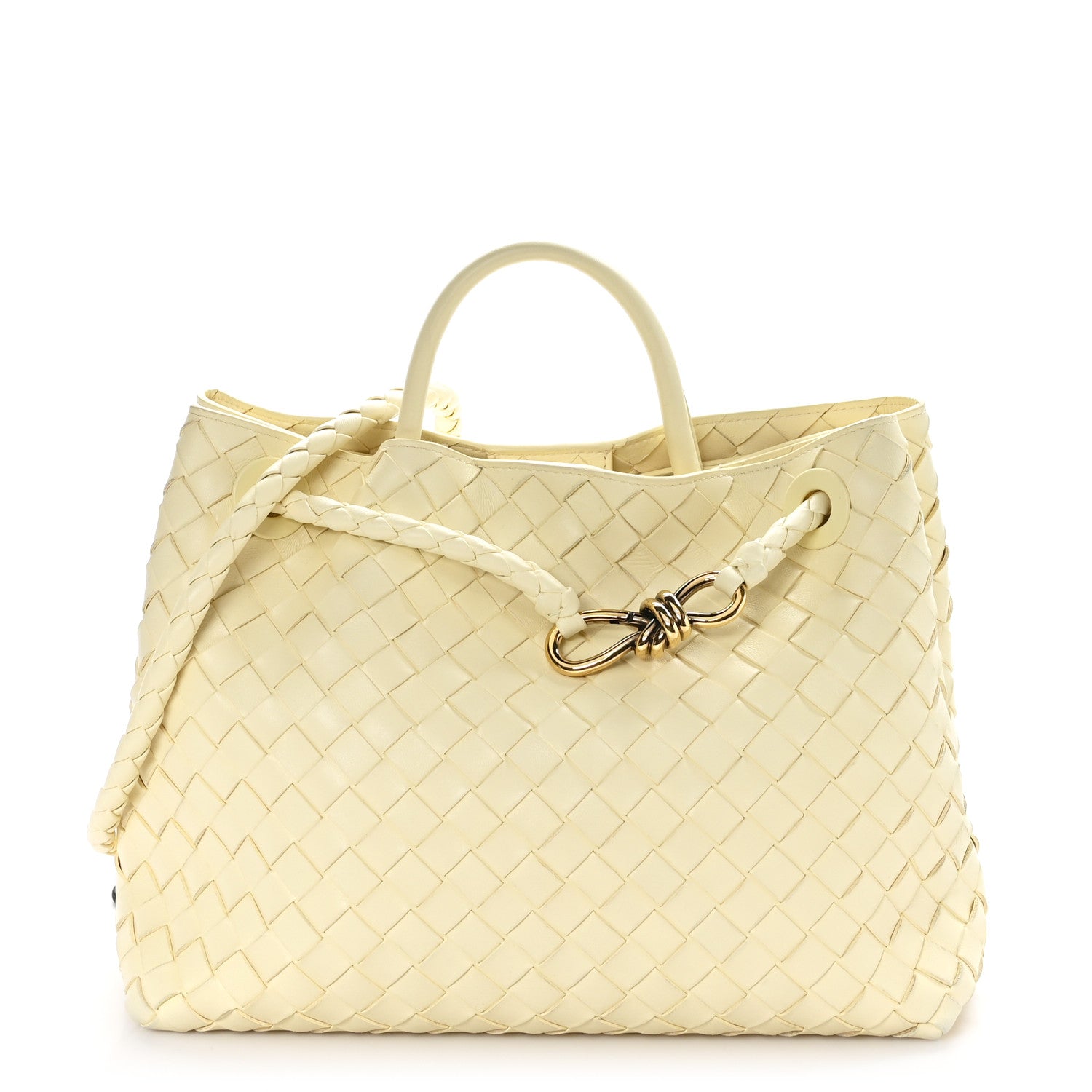 Bottega Veneta Nappa Intrecciato Medium Andiamo Shoulder Bag Chamomile 1 of 14