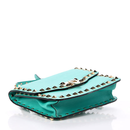 Valentino Garavani Vitello Small Rockstud Shoulder Flap Messenger Bag Opaline Green 4 of 8