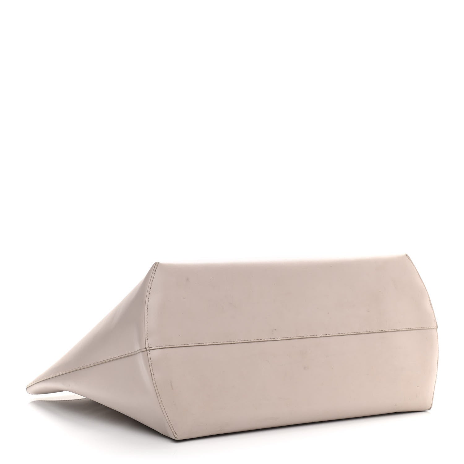 Fendi Vitello Ginevra Elaphe Monster Eyes Shopping Tote Grigio Polvere Naturale 4 of 15