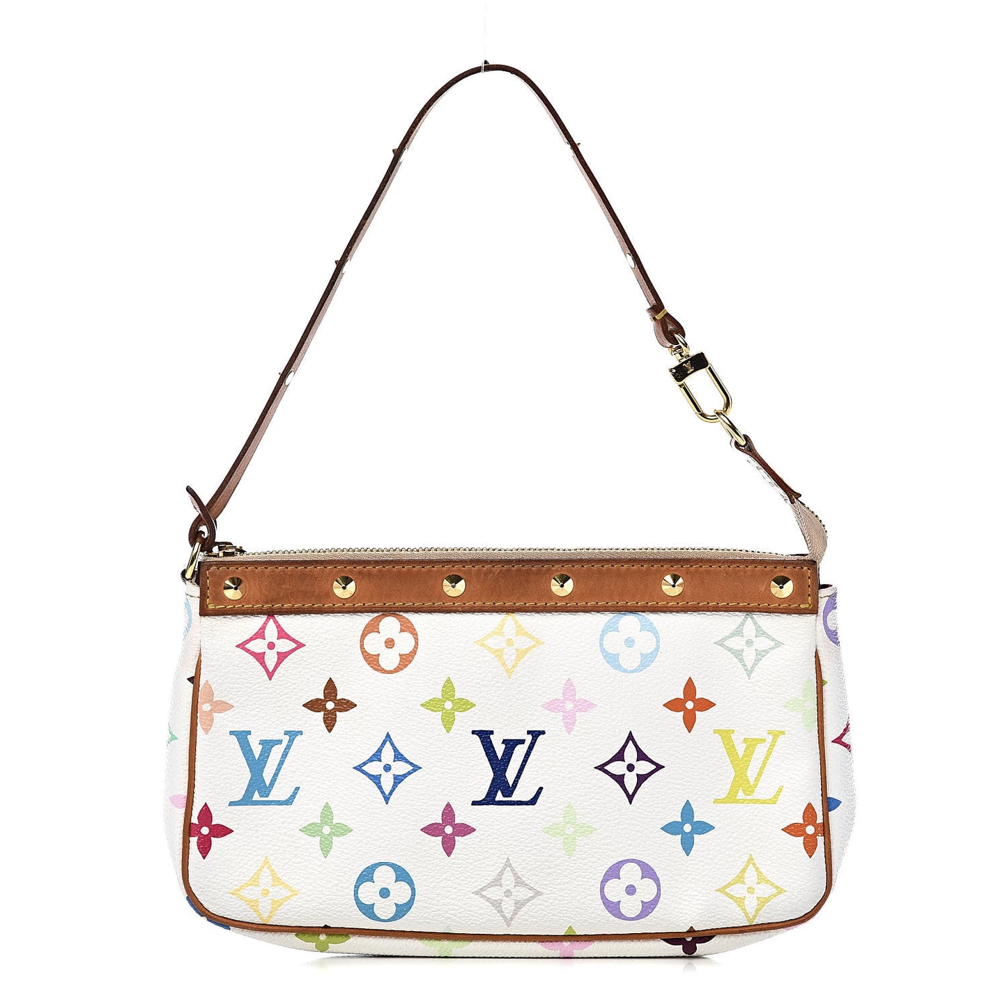 Monogram Multicolor Pochette Accessories White