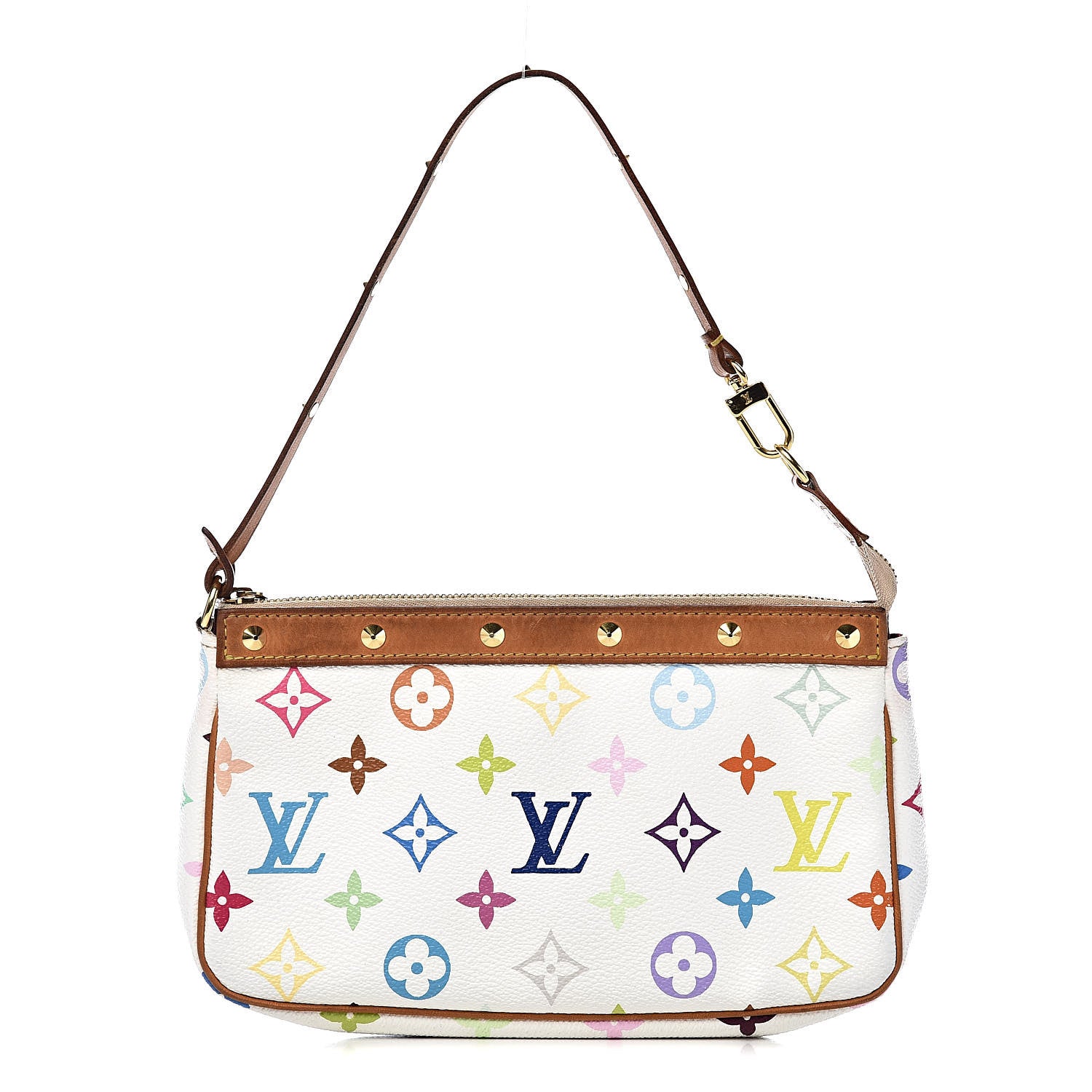 Louis Vuitton Monogram Multicolor Pochette Accessories White 1 of 12